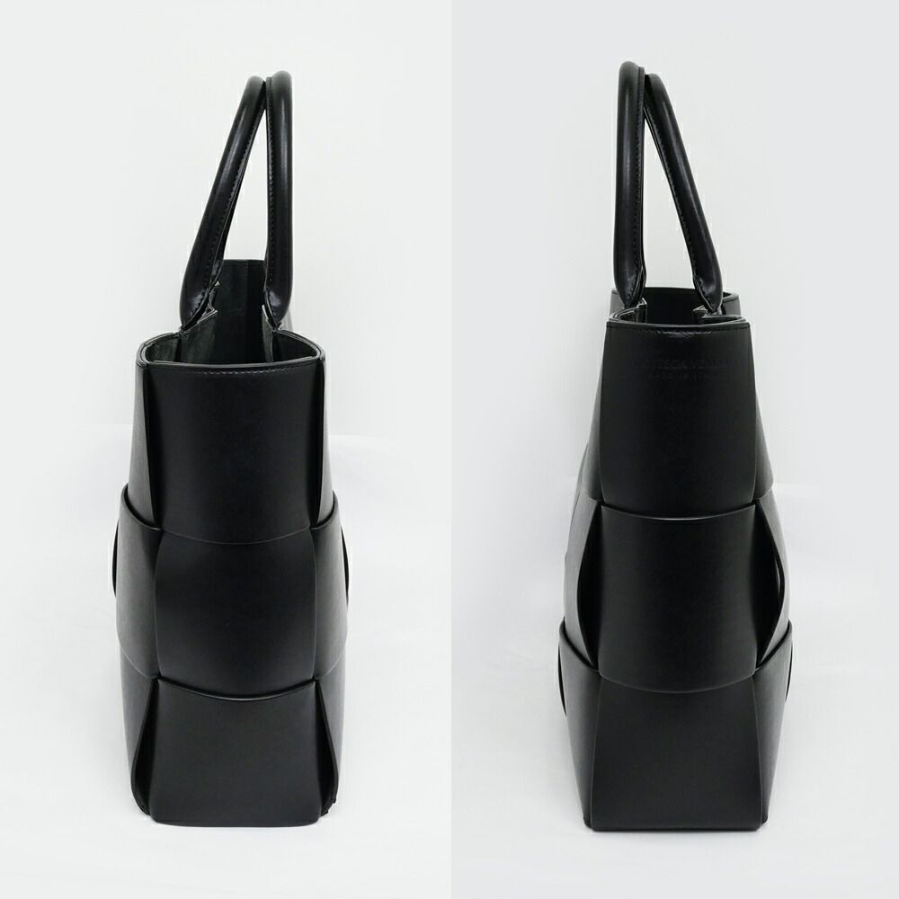 Bottega Veneta Arco Tote Bag Black Intrecciato Calf Leather