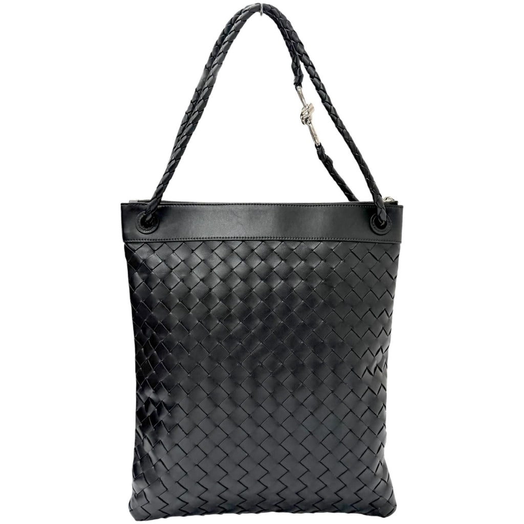 Bottega Veneta Andiamo Leather Intrecciato Messenger Flat Shoulder Bag