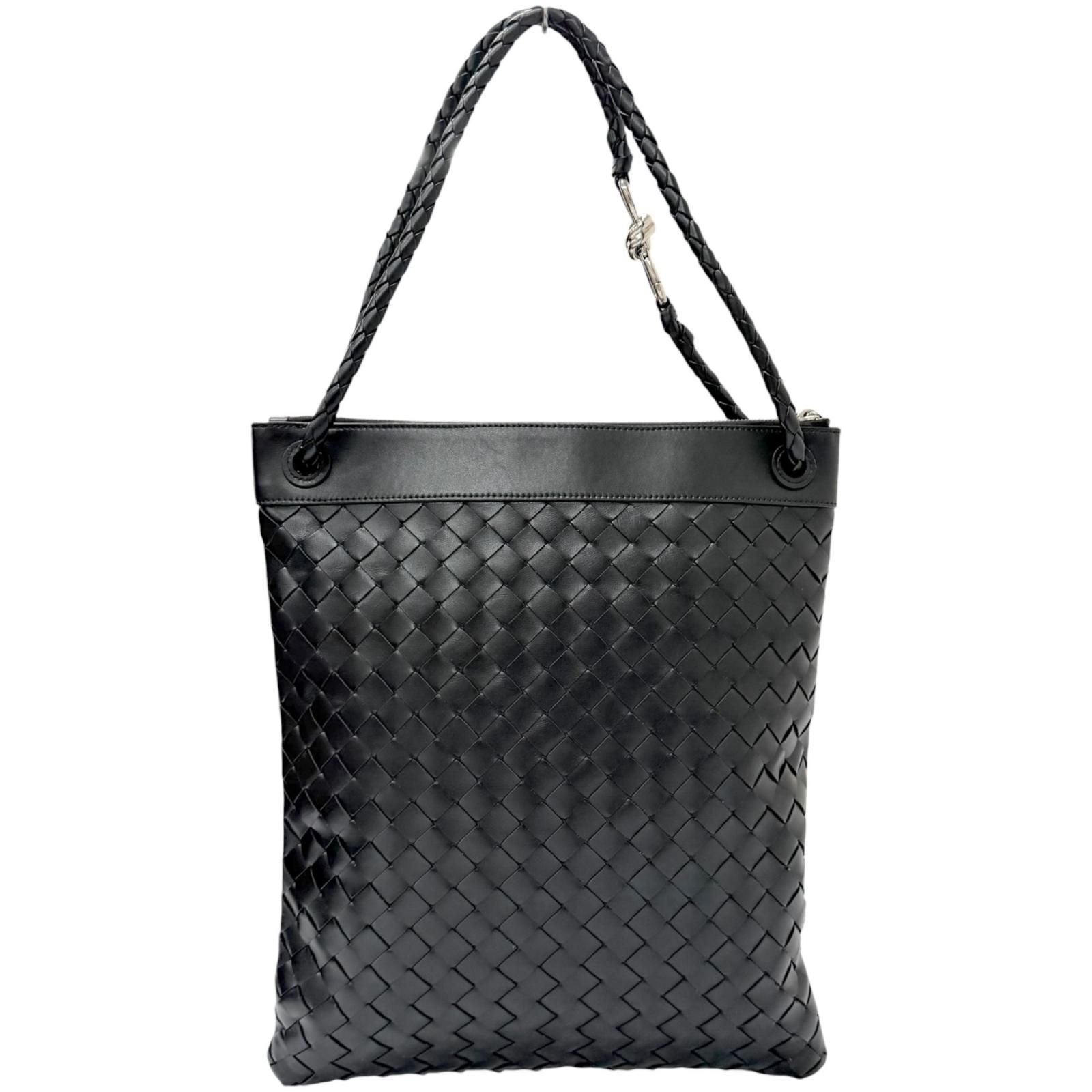 Bottega Veneta Andiamo Leather Intrecciato Messenger Flat Shoulder Bag