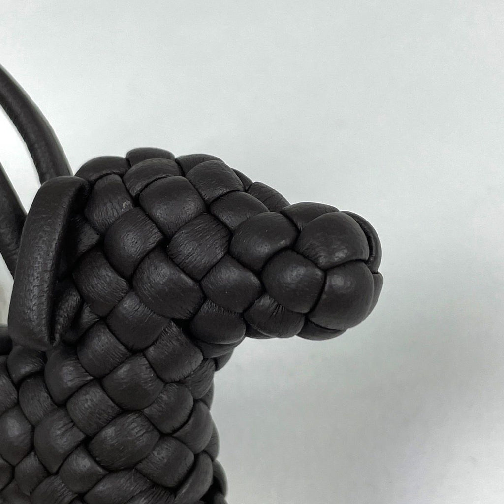 Bottega Veneta Bag Charm Intrecciato Dog Leather Brown