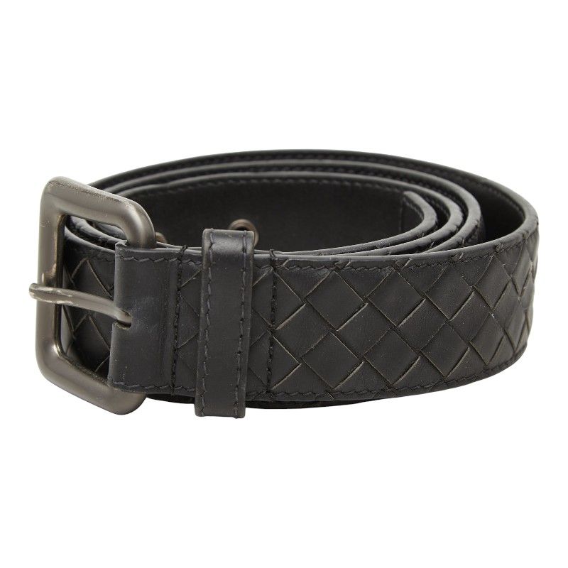 Bottega Veneta Intrecciato Belt 95 33 Black Leather