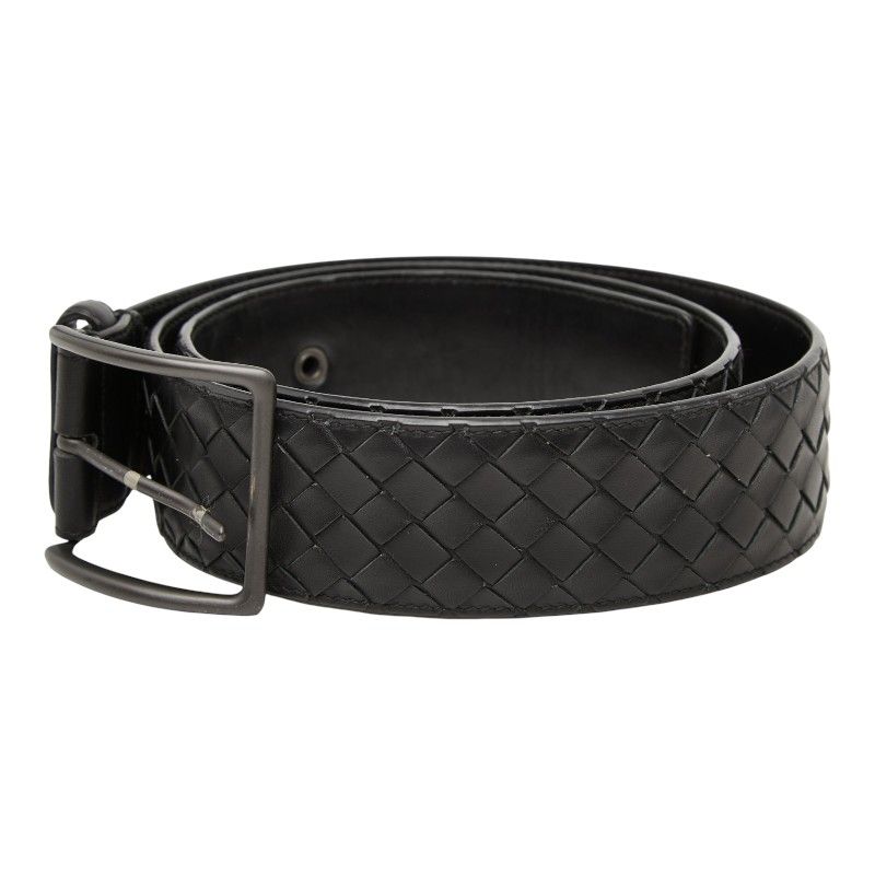 Bottega Veneta Intrecciato Belt 95 38 Black Leather