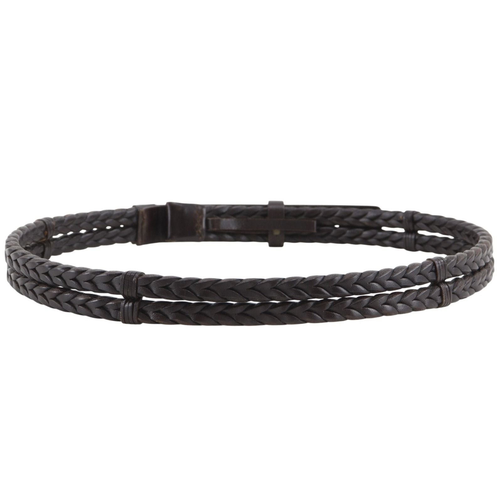 Gucci Mesh Leather Brown Belt