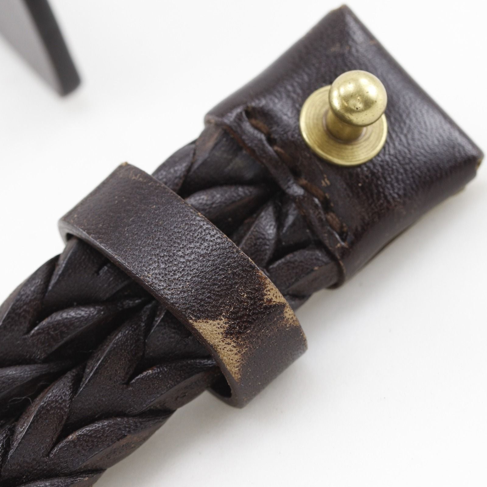 Gucci Mesh Leather Brown Belt