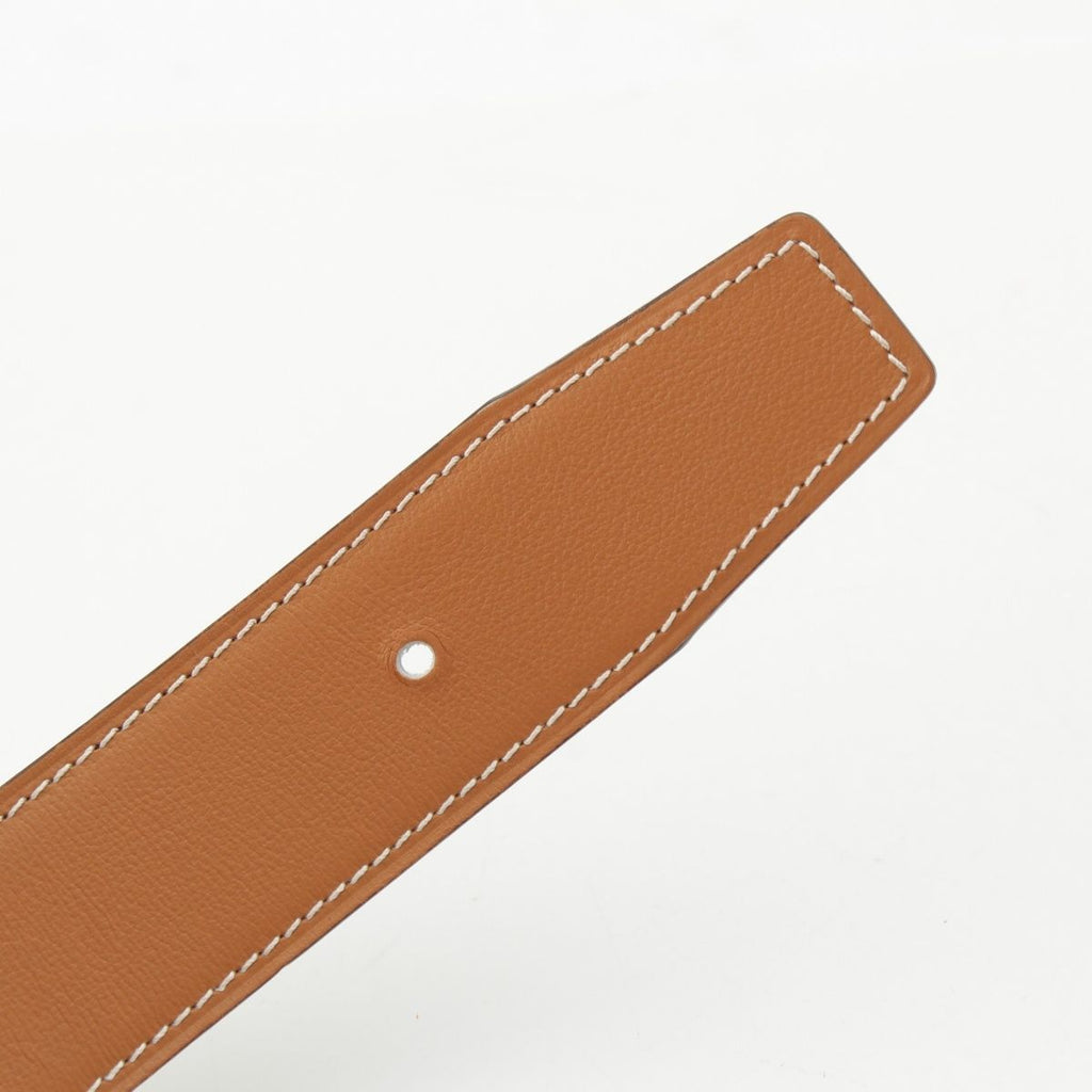 Hermes Swift Taurillon Reversible 32 Belt Leather Part Only Natural Sage