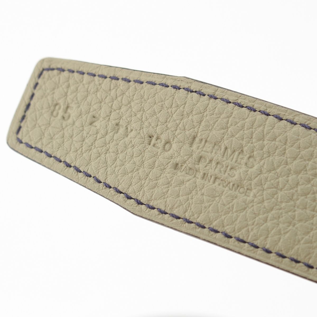 Hermes Swift Taurillon Reversible 32 Belt Leather Part Only Natural Sage