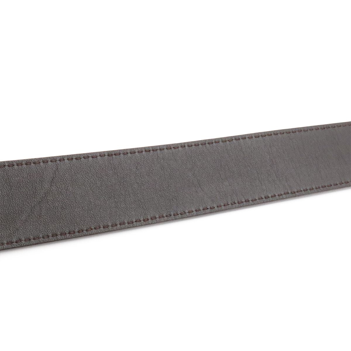 Louis Vuitton Damier Infini Boston Belt 35 Reversible Mocha Dark Brown Gold 90
