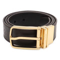 Louis Vuitton Damier Infini Boston Belt 35 Reversible Mocha Dark Brown Gold 90