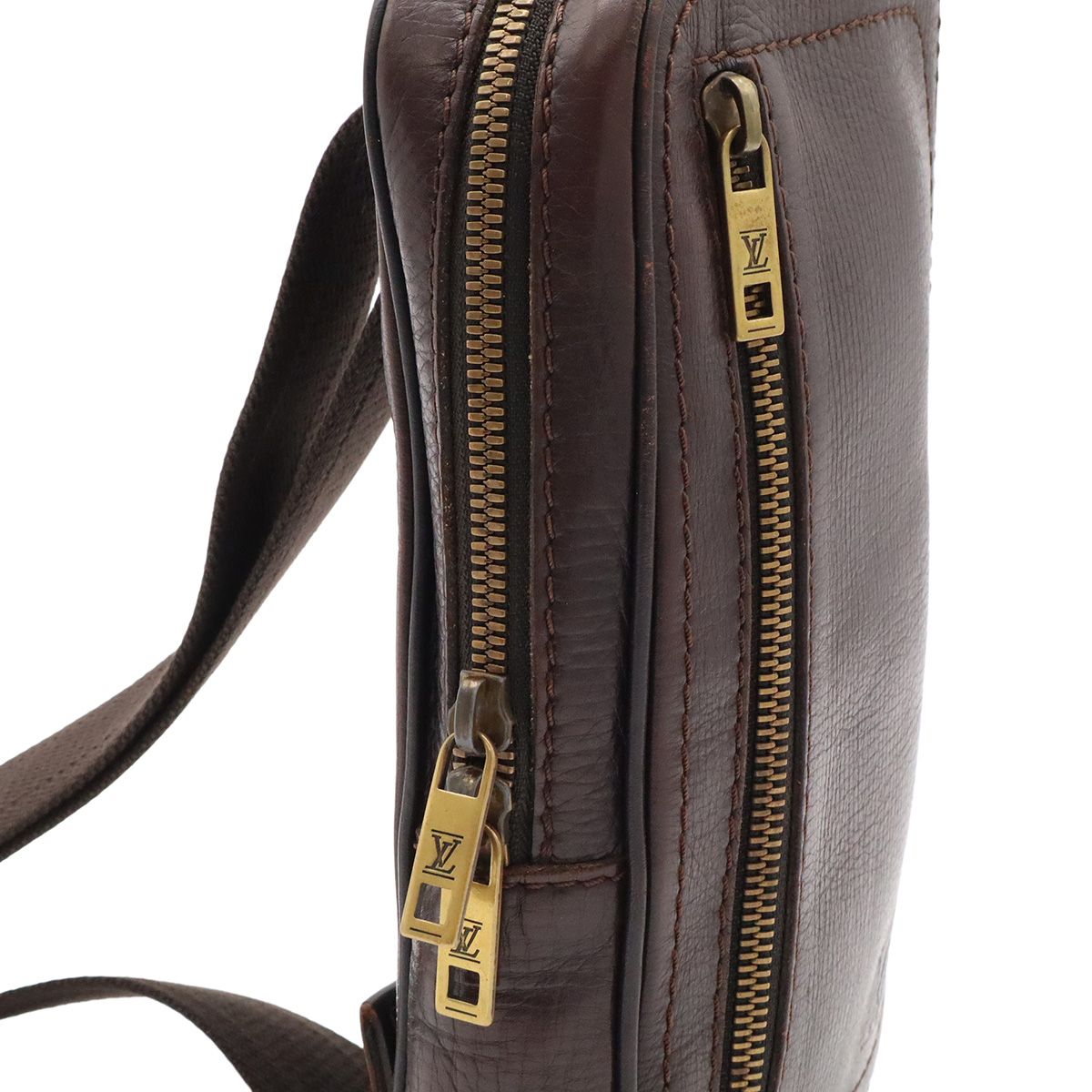 Louis Vuitton Utah Belt Bag Hip Leather Cafe Brown