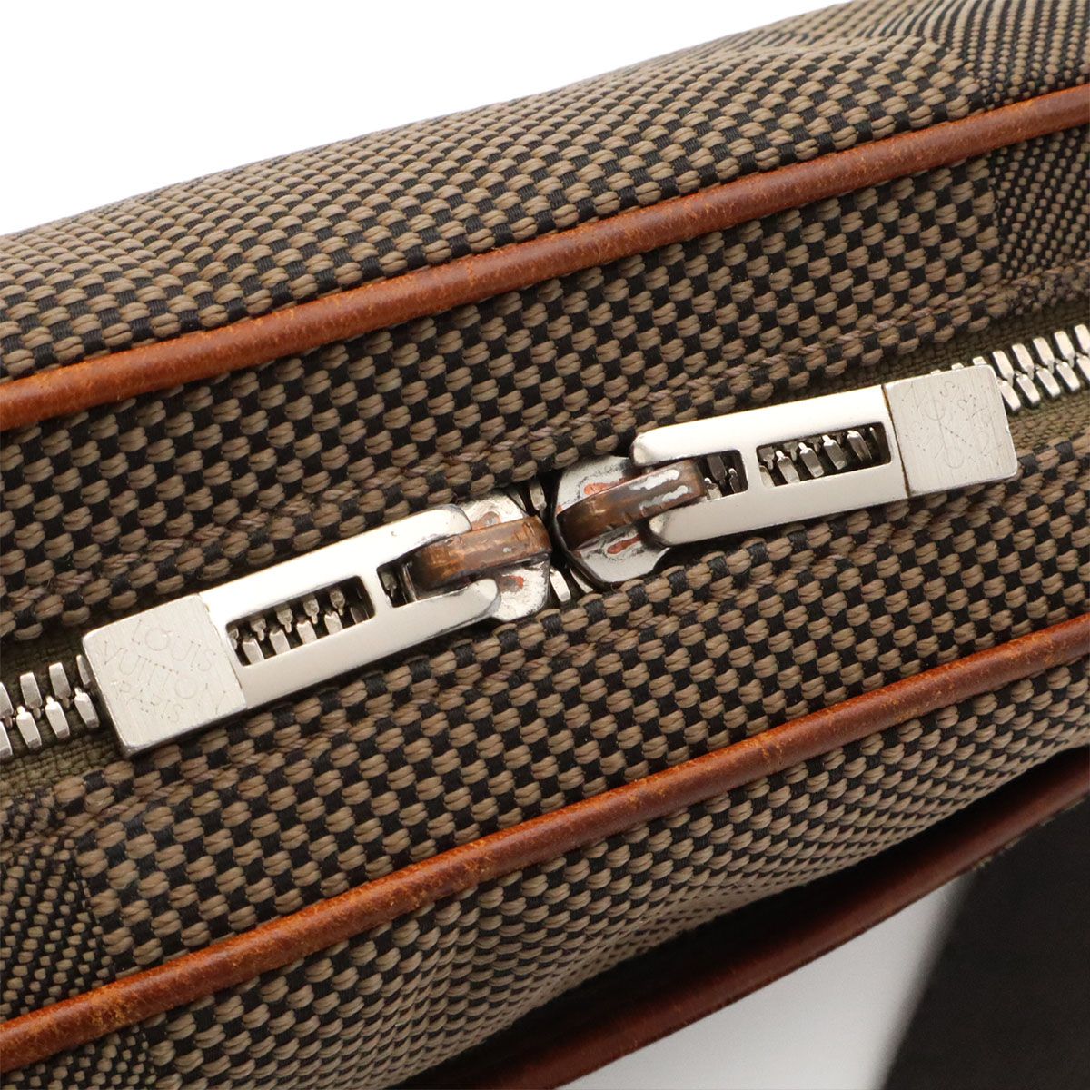 Louis Vuitton Damier Geant Acrobat Belt Bag Canvas Leather Tail Khaki