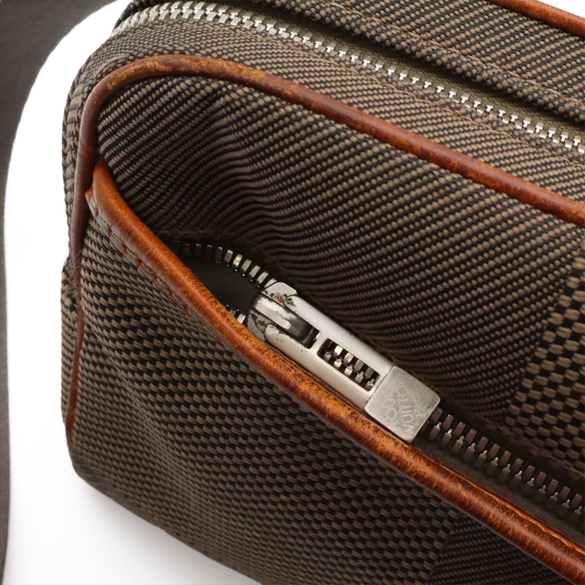 Louis Vuitton Damier Geant Acrobat Belt Bag Canvas Leather Tail Khaki