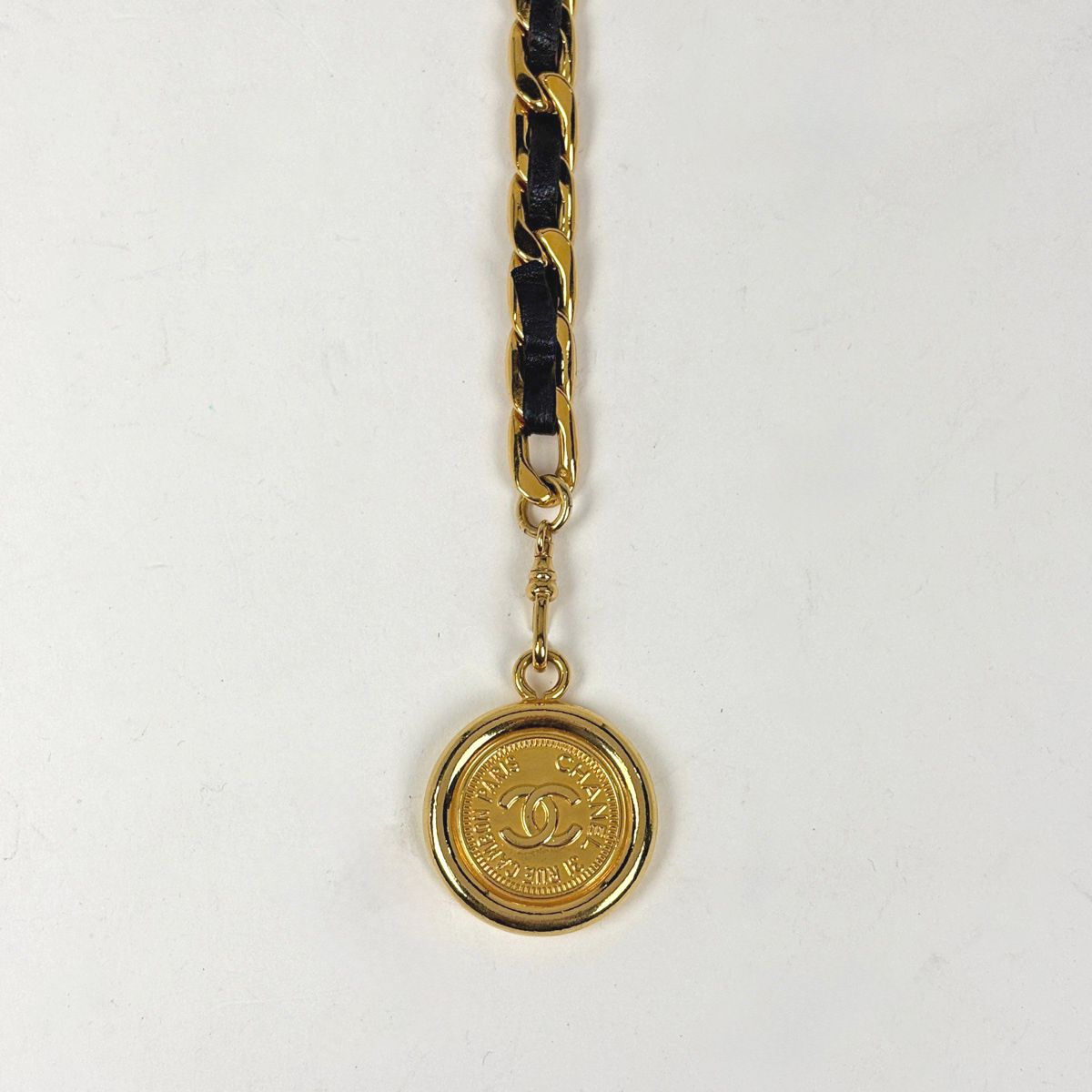 Chanel Belt CC Logo 31 Rue Cambon Leather Black