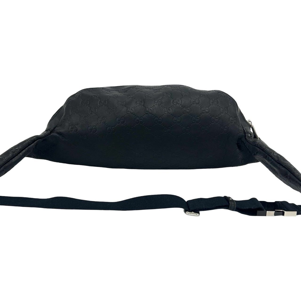Gucci Almost Guccissima Leather Belt Bag Waist Pouch Black