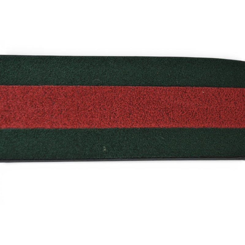 Gucci Belt Reversible 85 Leather Sherry Line Black Green Red