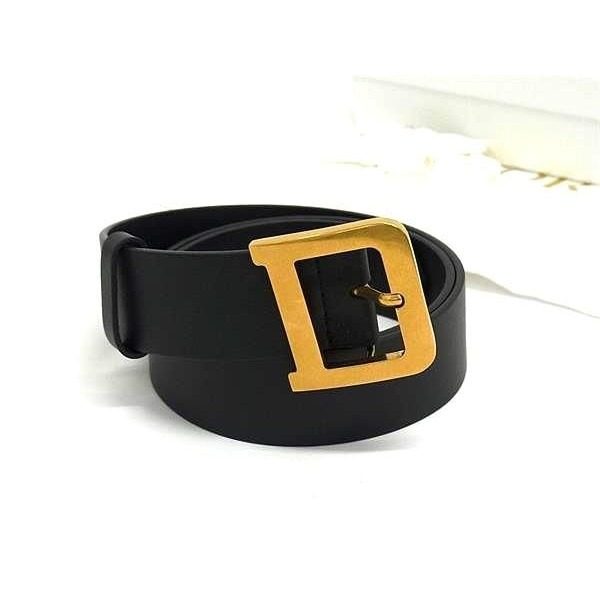 Dior Quake Leather Gold Belt Black