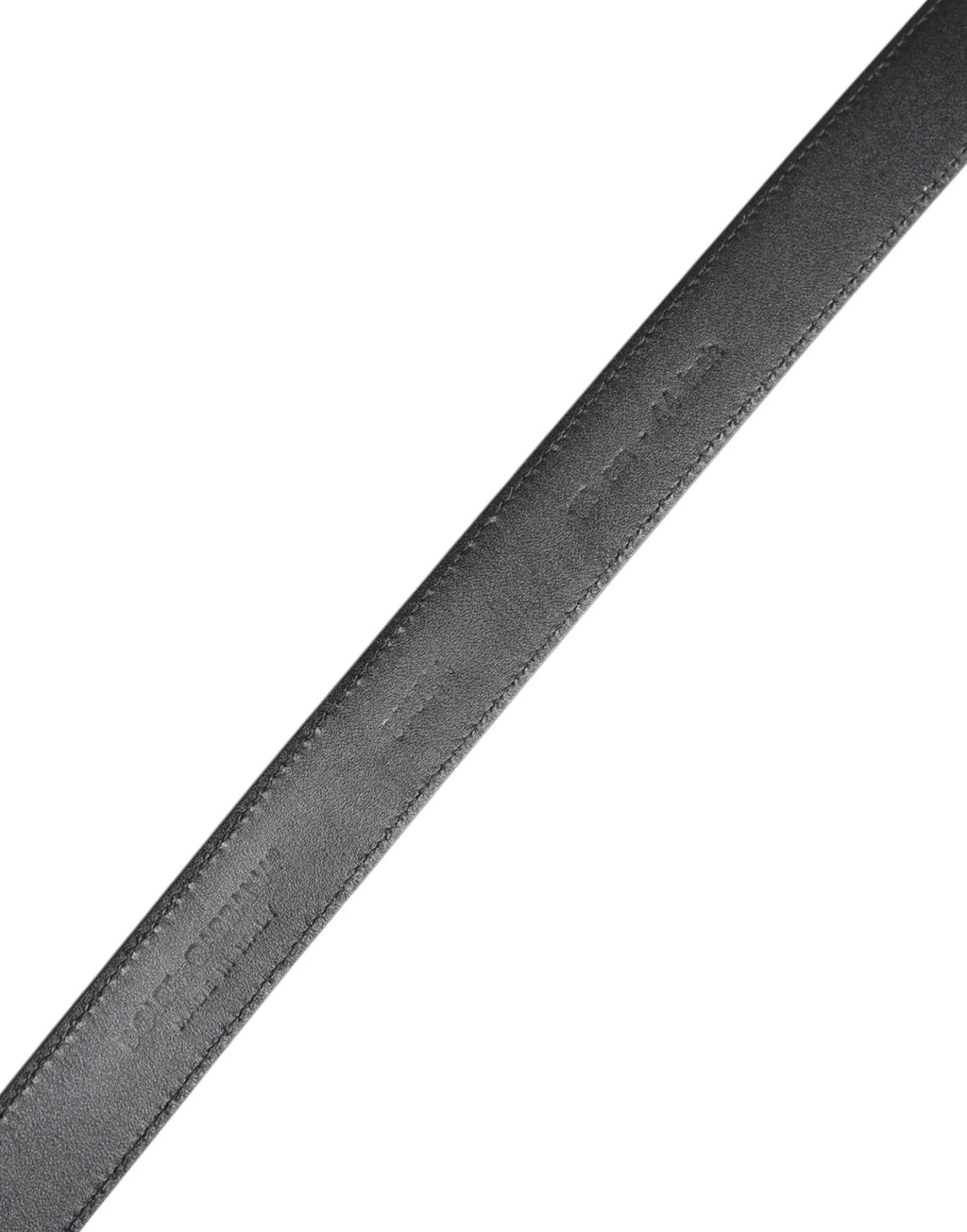 Dolce & Gabbana Black Calf Leather Classic Metal Buckle Belt