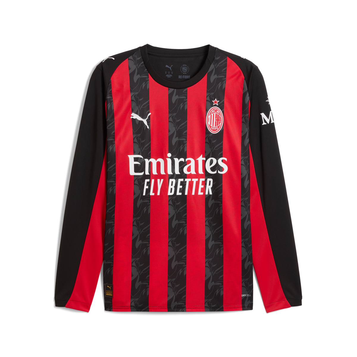Puma AC Milan Men's Home Replica Long Sleeve Jersey 25/26