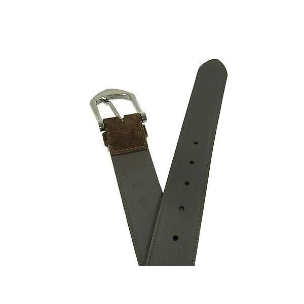 Louis Vuitton Belt Ceinture Riveted M6836 U Brown Suede Leather Silver
