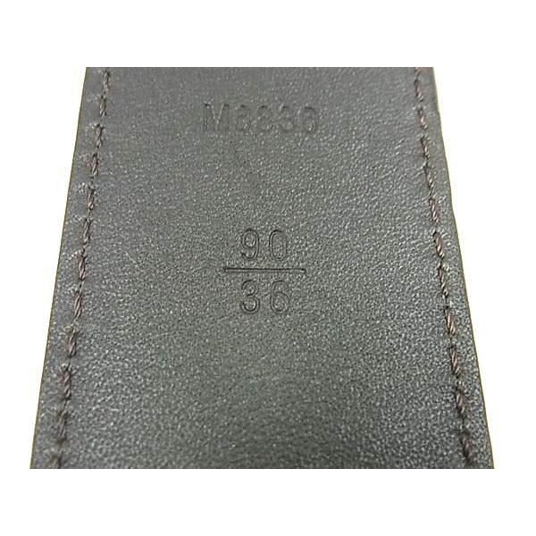 Louis Vuitton Belt Ceinture Riveted M6836 U Brown Suede Leather Silver