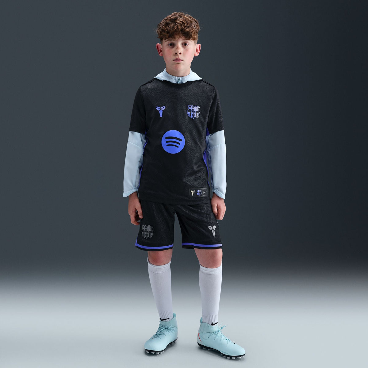 Nike Kobe Bryant FC Barcelona 2025/26 Stadium Away Big Kids' Dri-FIT Soccer Replica Shorts
