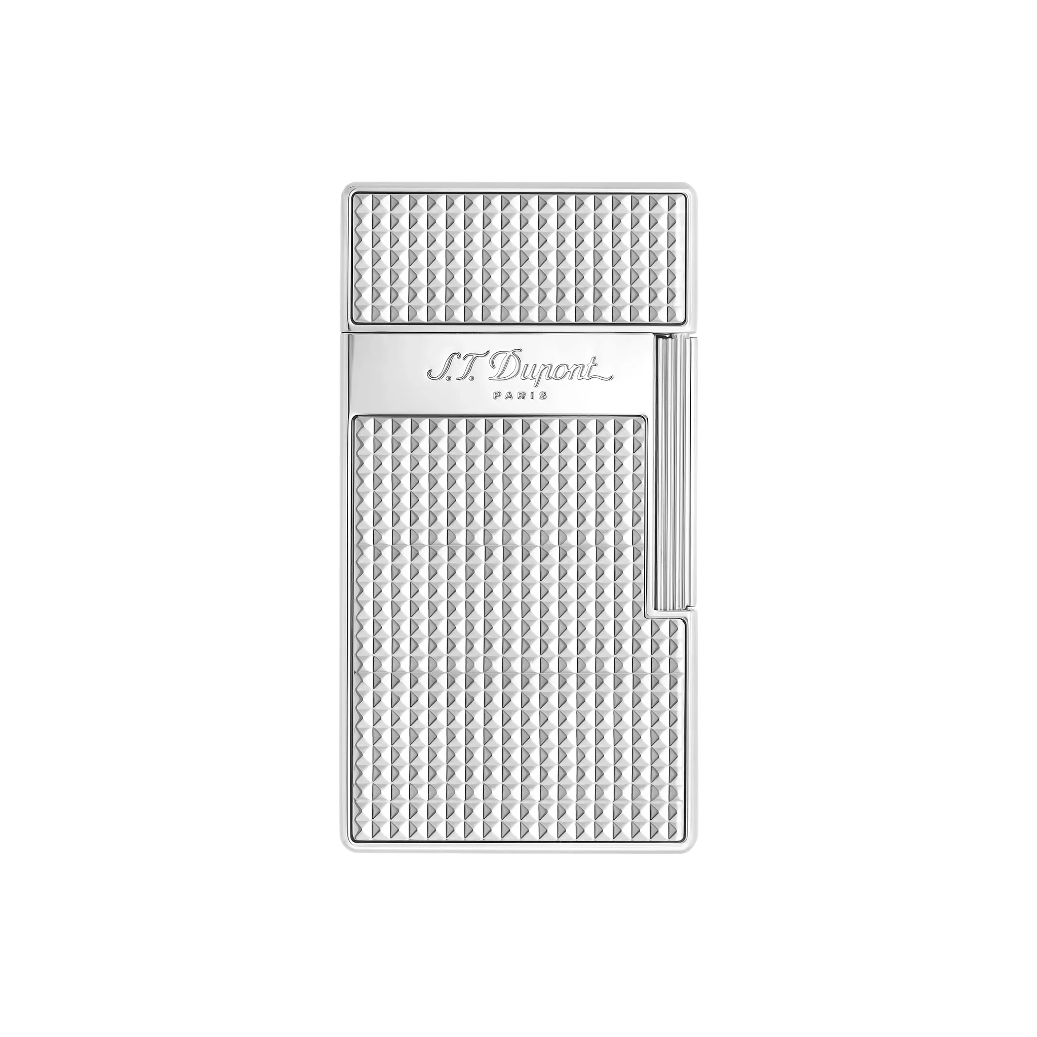 S.T. DUPONT Biggy Diamond Head Silver Lighter/Briquet 025010