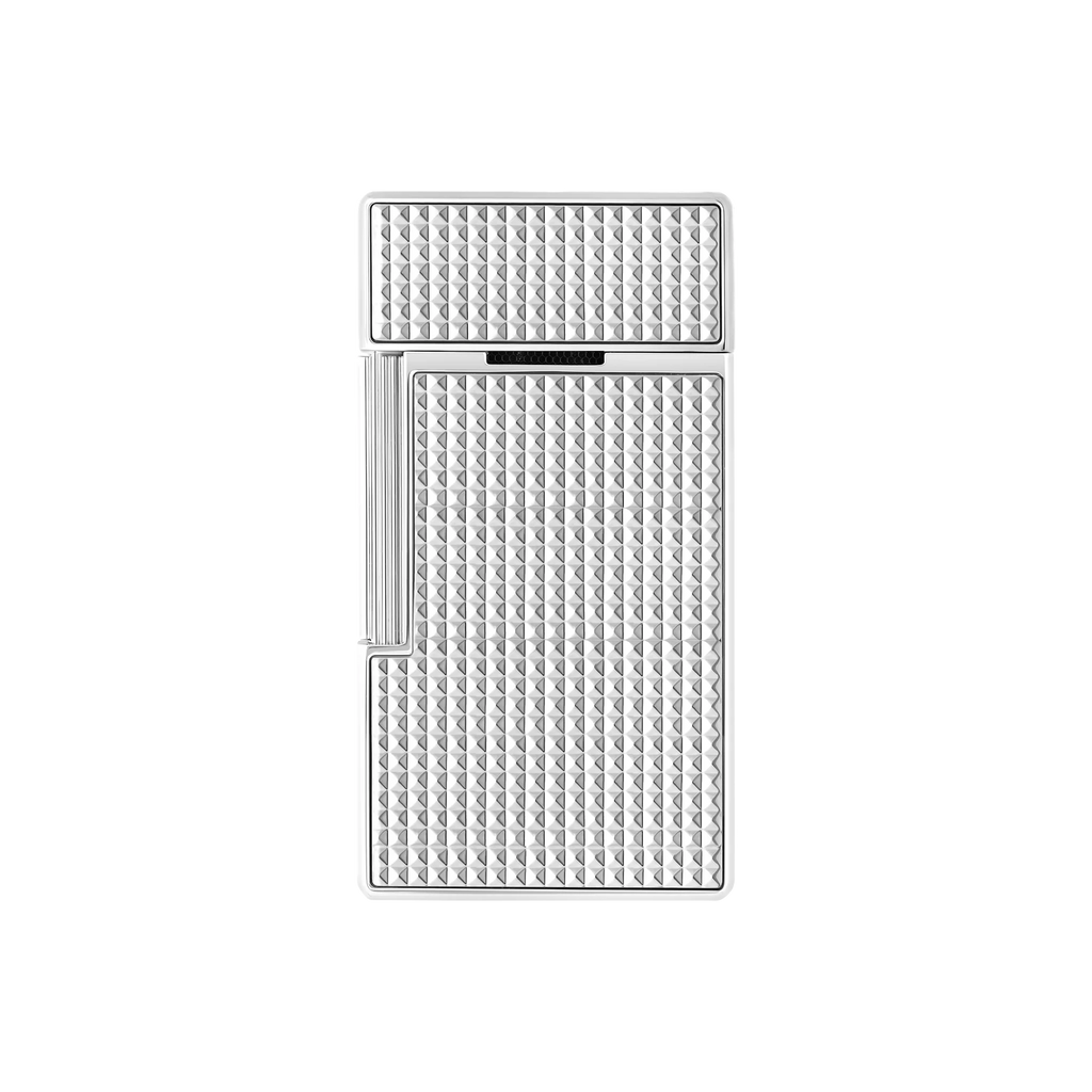 S.T. DUPONT Biggy Diamond Head Silver Lighter/Briquet 025010