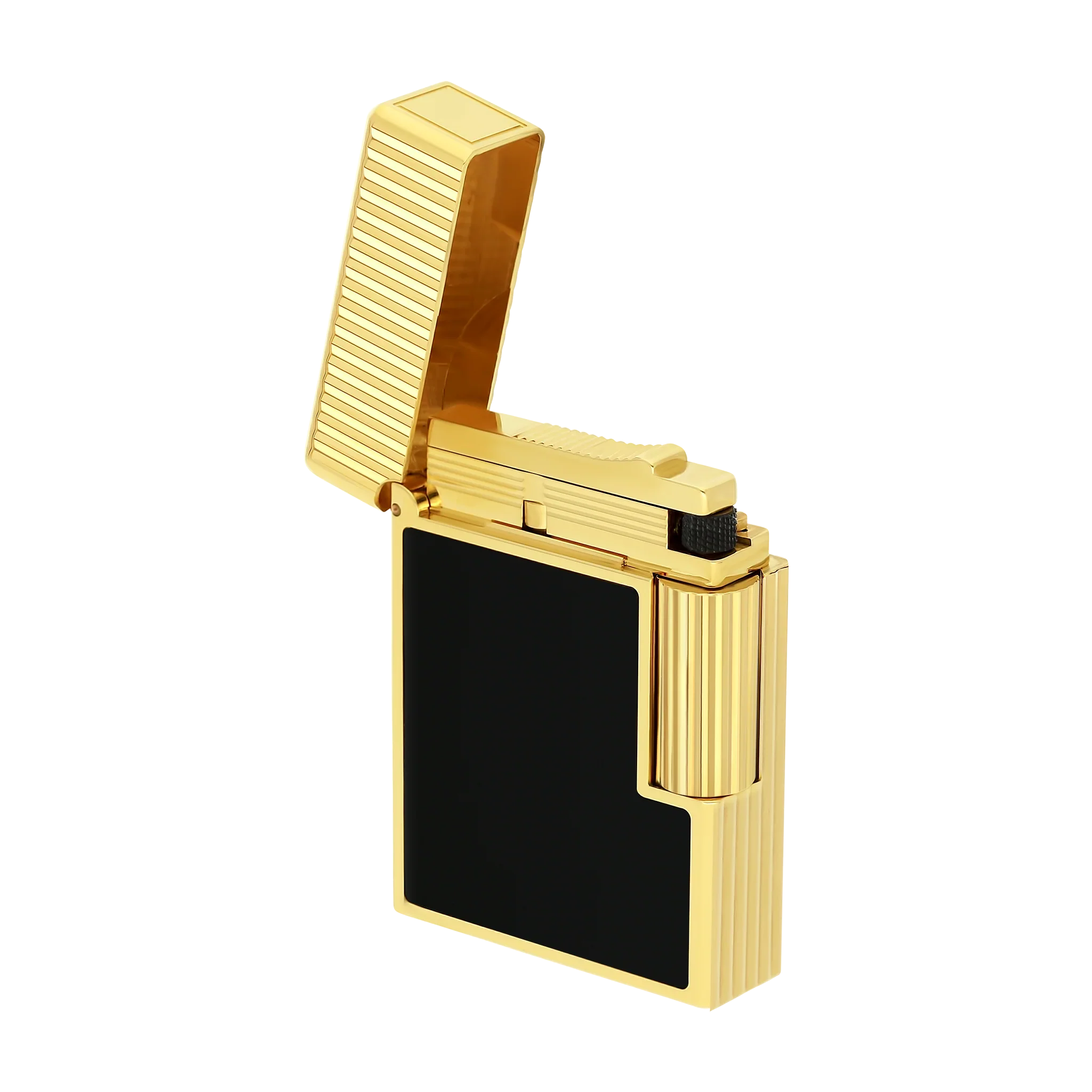 S.T. Dupont Ligne 1 Black Lacquered Gold Lighter/Briquet C14120