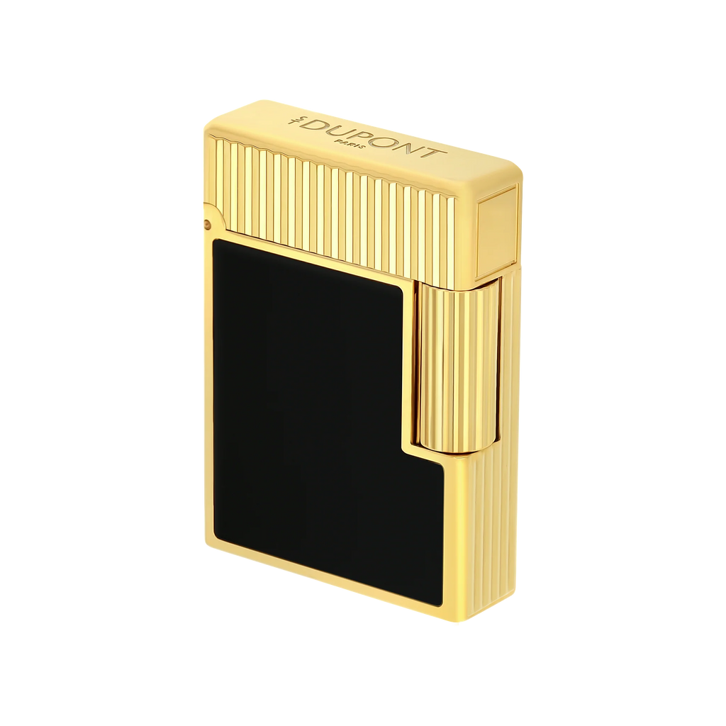 S.T. Dupont Ligne 1 Black Lacquered Gold Lighter/Briquet C14120