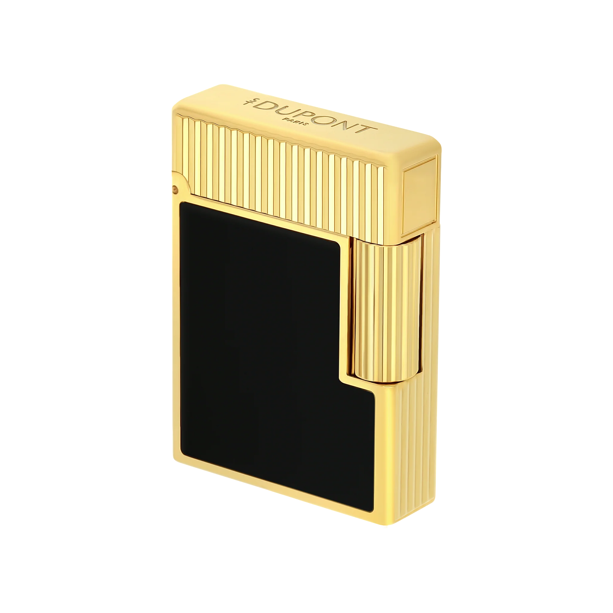 S.T. Dupont Ligne 1 Black Lacquered Gold Lighter/Briquet C14120