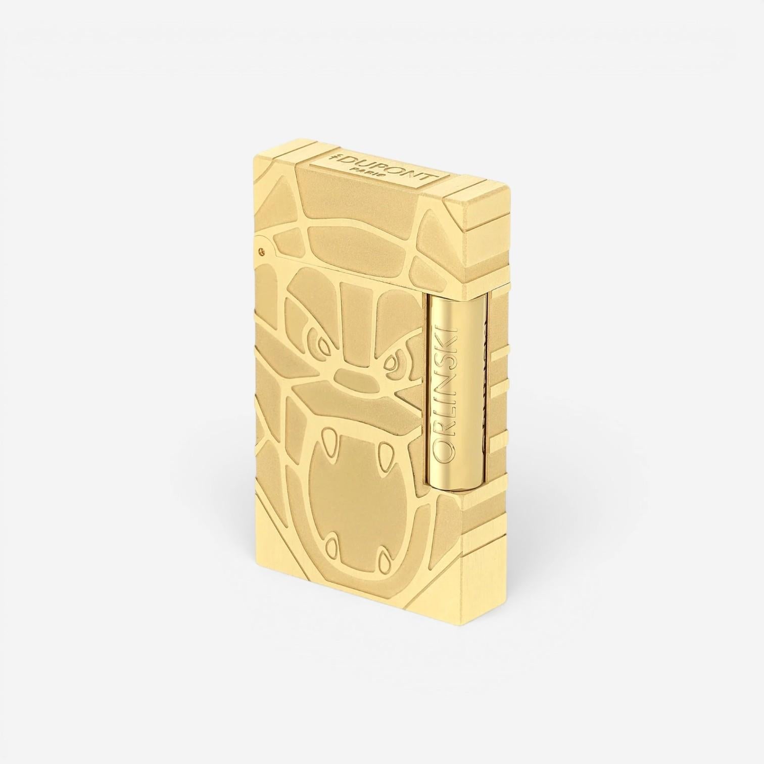 S.T. Dupont Orlinski Kong Line 2 18K Yellow Gold Lighter C16061CL