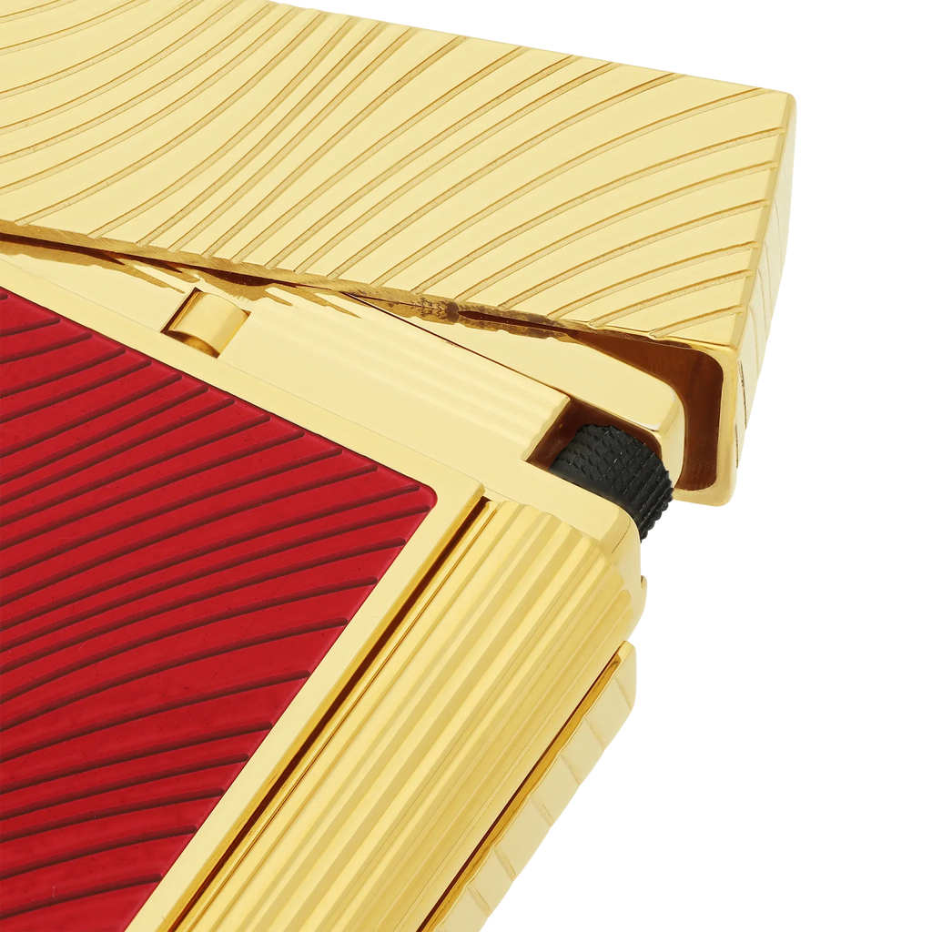 S.T. DUPONT Ligne 2 Horse Mane Guilloche Red/YG Lighter/Briquet C16080CL
