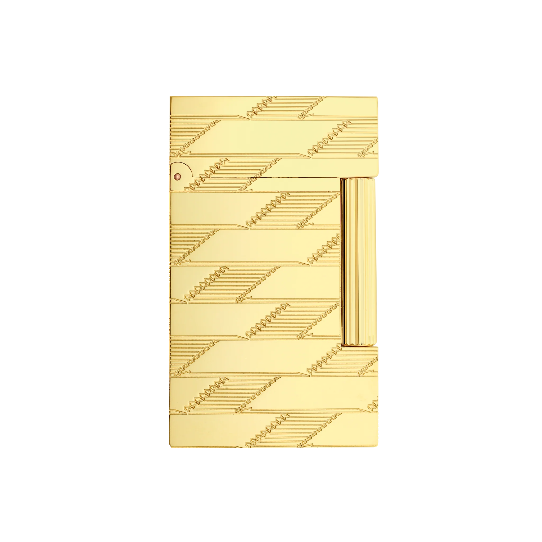 S.T. DUPONT Ligne 2 Monogram 1872 Golden Guilloche Lighter/Briquet C16178