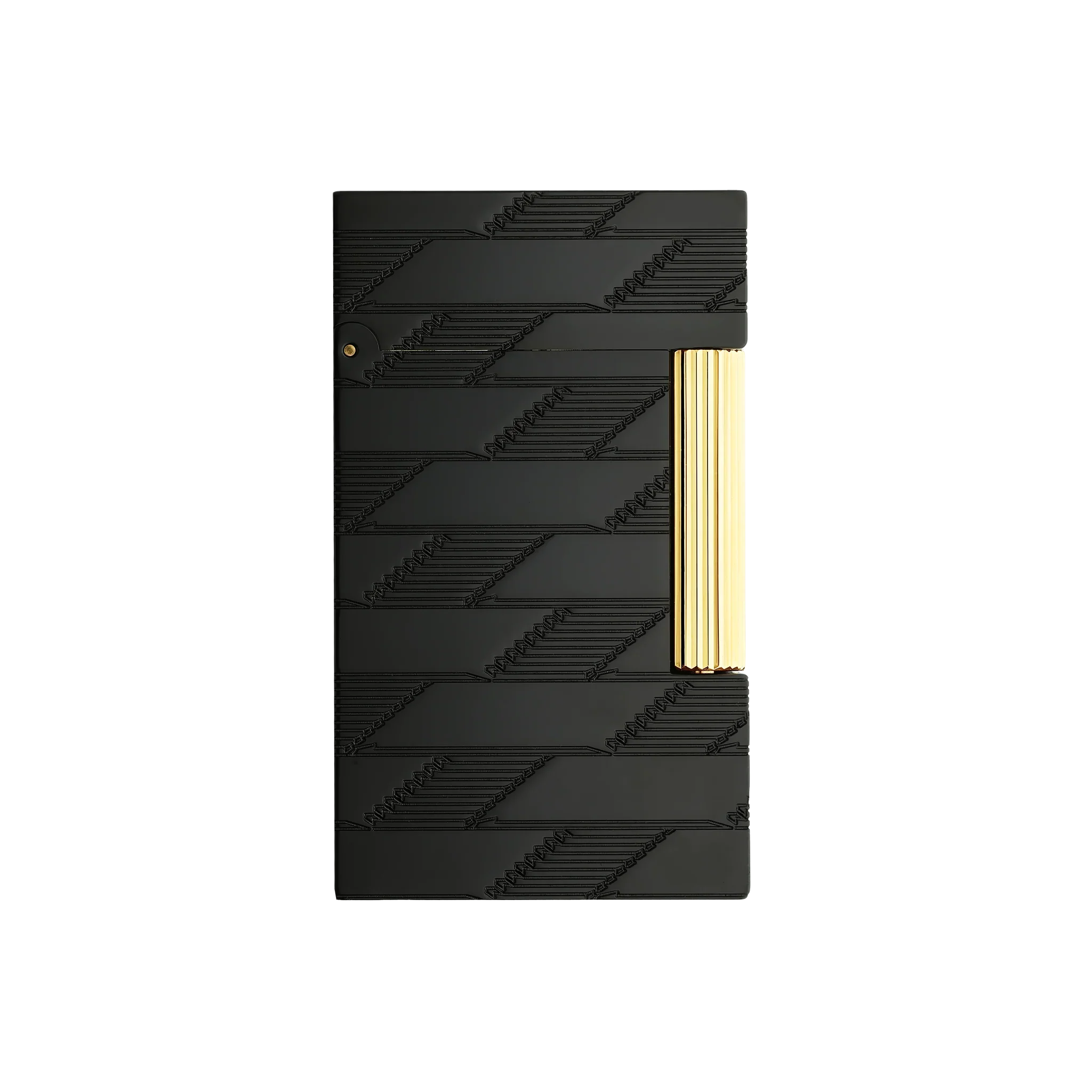 S.T. DUPONT Ligne 2 Monogram 1872 Black Guilloche Lighter/Briquet C16179