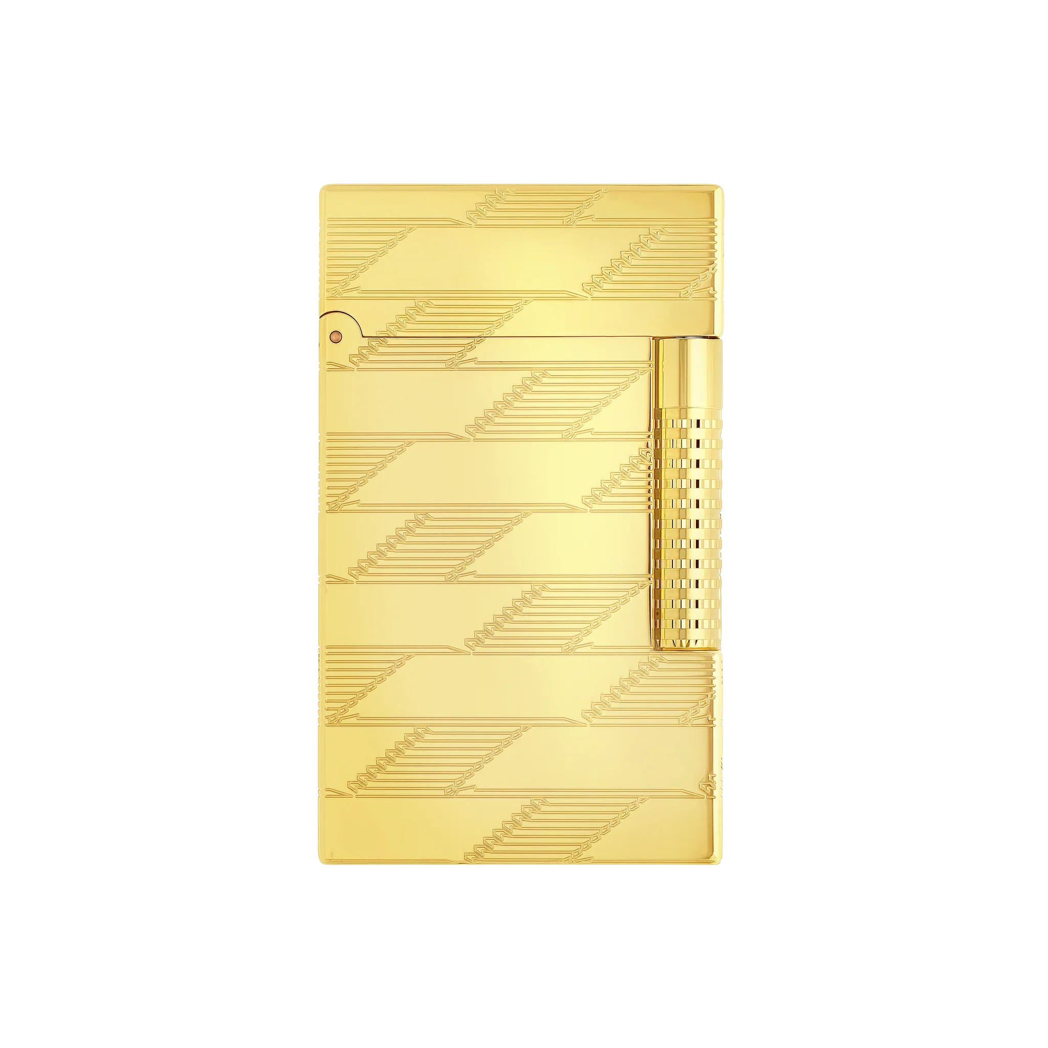 S.T. Dupont Le Grand Guilloche Monogram 1872 Gold Lighter/Briquet C23178