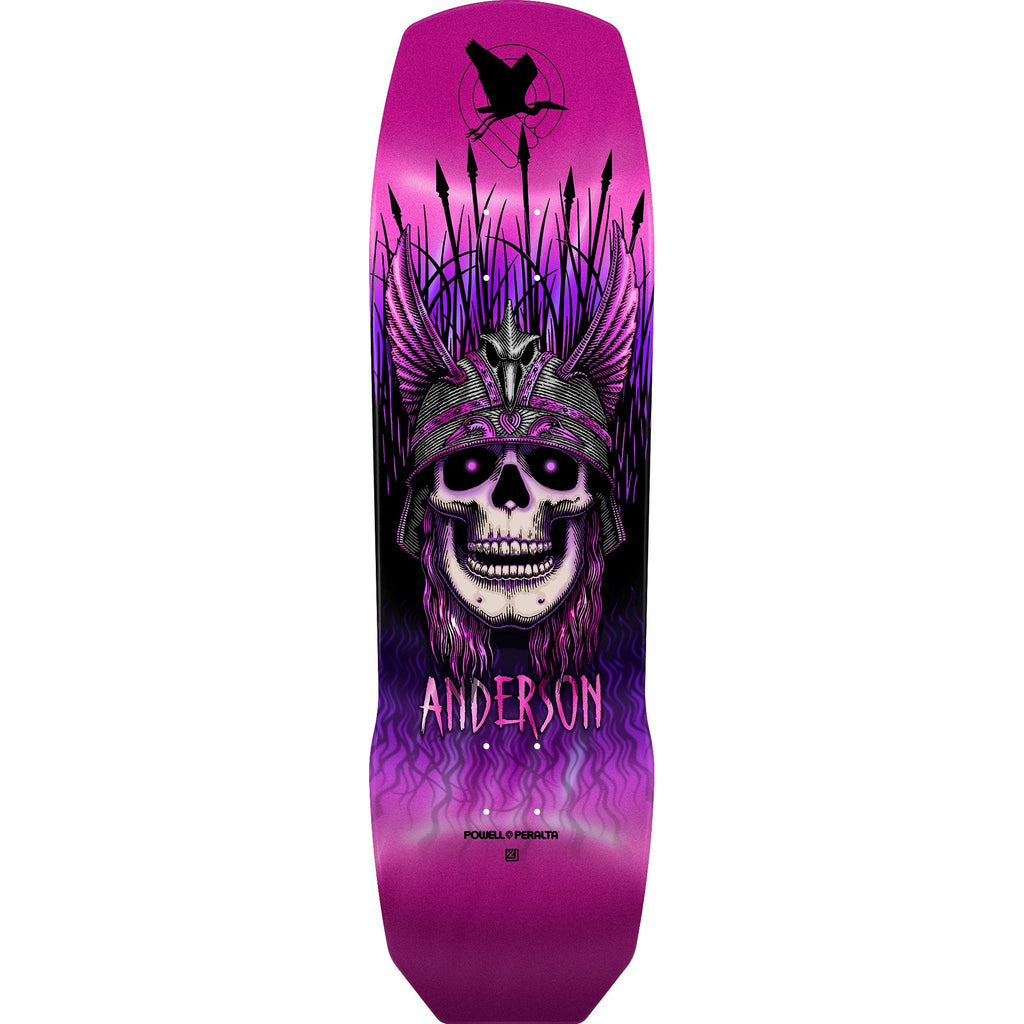 Powell Peralta Skateboard Deck Andy Anderson Heron Skull Pink Foil 9.13" x 32.8"