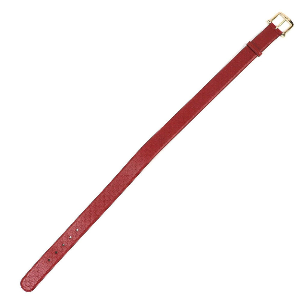 Gucci Micro Guccissima Leather Belt Red Gold