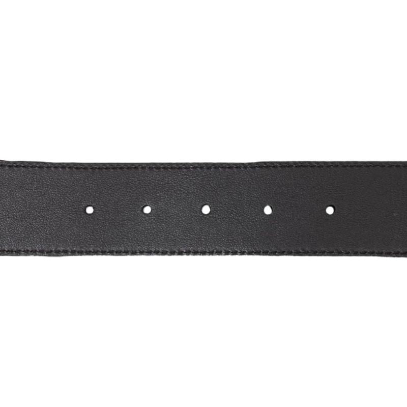 Gucci Wide Belt Double G Dj20 T 1000 Calfskinleather Black Goldhardware