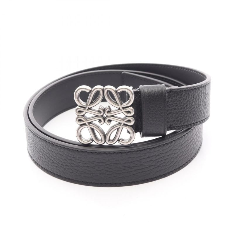 Loewe Belt Chunky Anagram Black Leather
