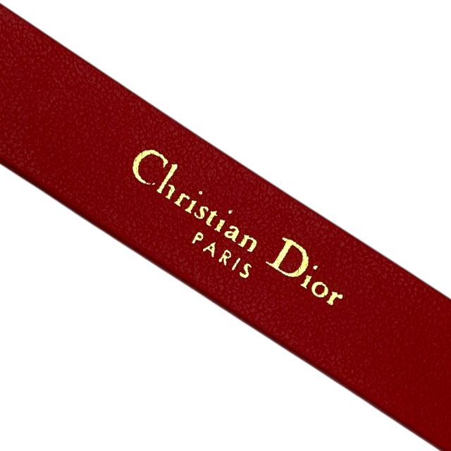 Christian Dior Belt Thin CD Logo Red