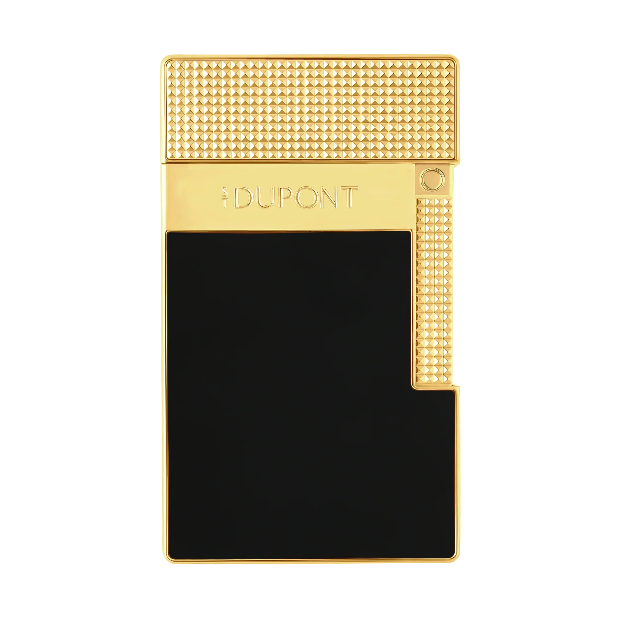 S.T. Dupont Black Lacquered Gold Table Lighter/Briquet T20100