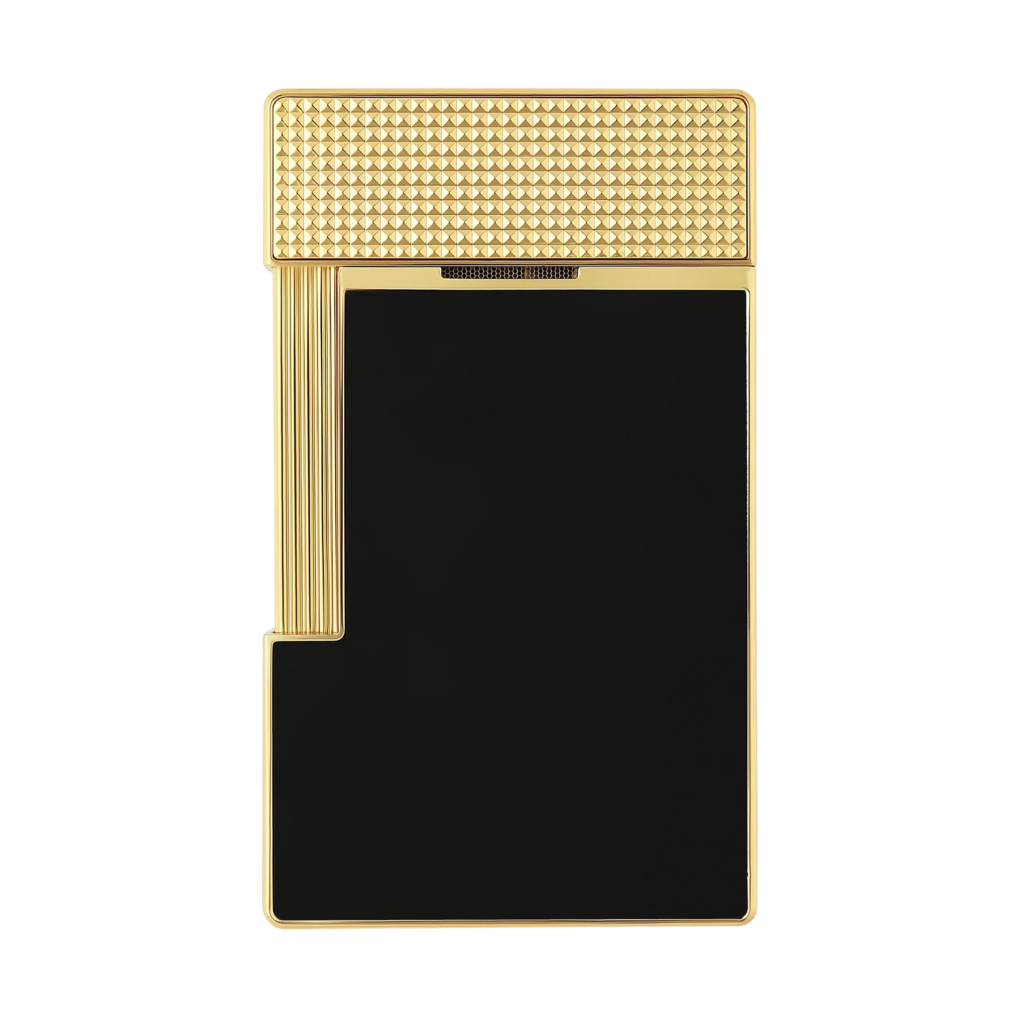 S.T. Dupont Black Lacquered Gold Table Lighter/Briquet T20100