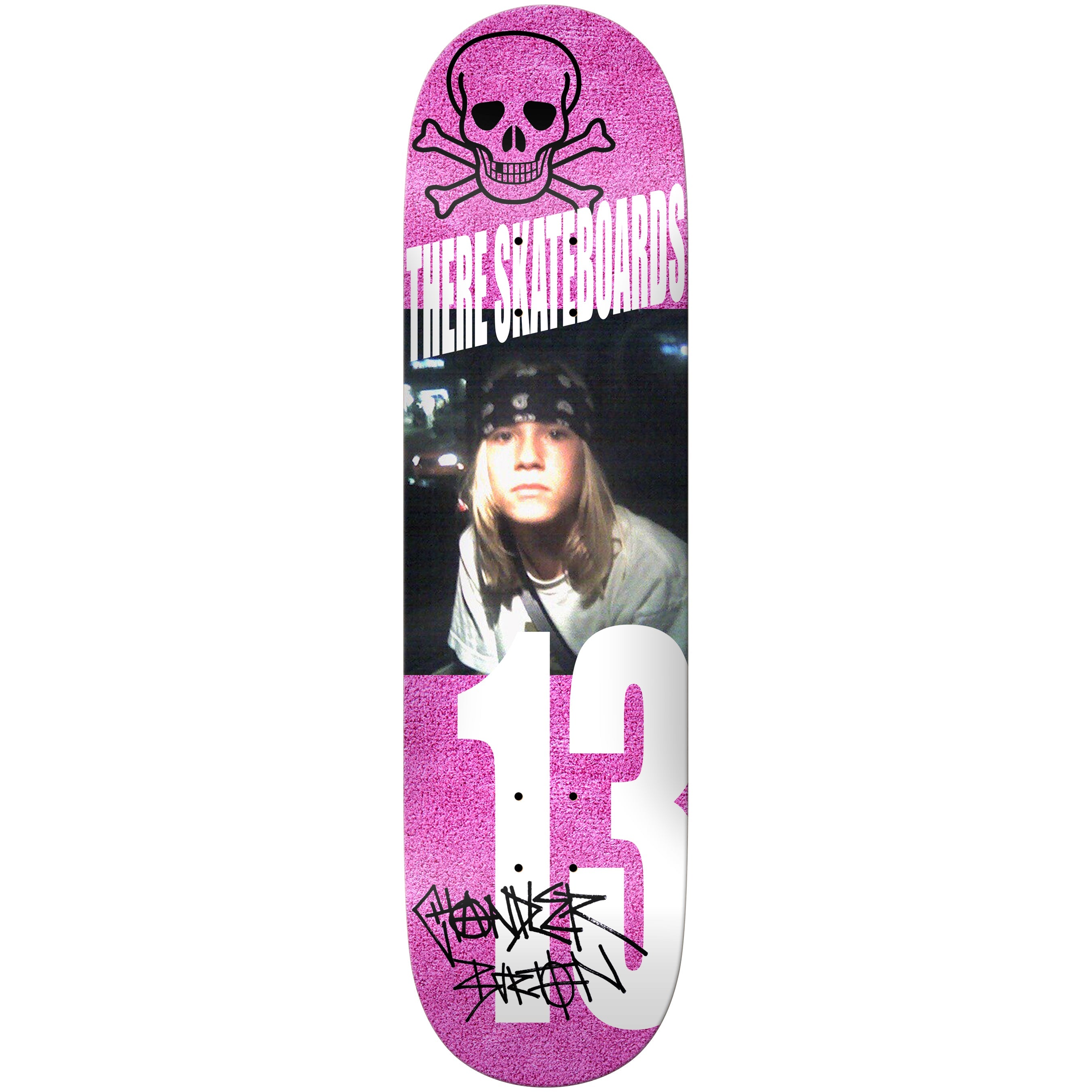 There Skateboard Deck Chandler Burton 13 Pink 8.5" x 31.85"
