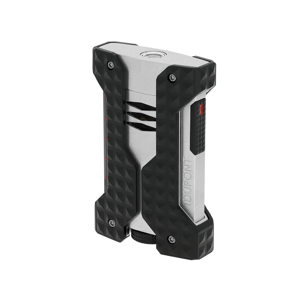 S.T. Dupont Windproof Brushed Silver Lighter/Briquet W21324