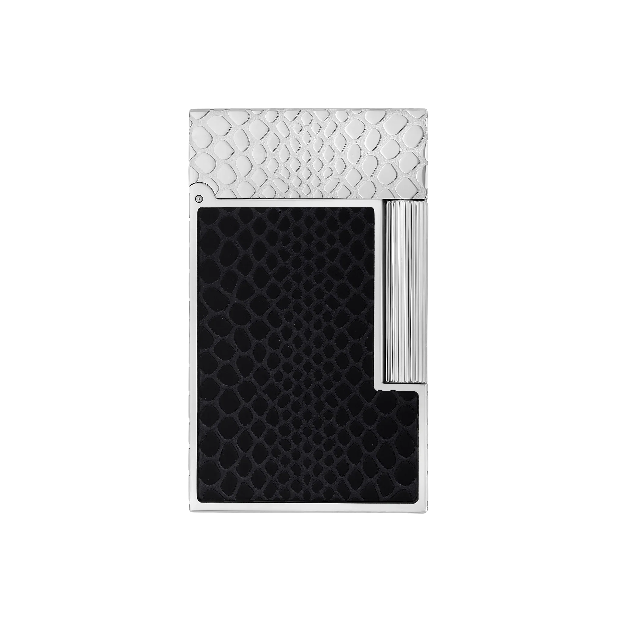 S.T. DUPONT Ligne 2 Guilloche Snake Skin Black Lacquer Lighter/Briquet C16079