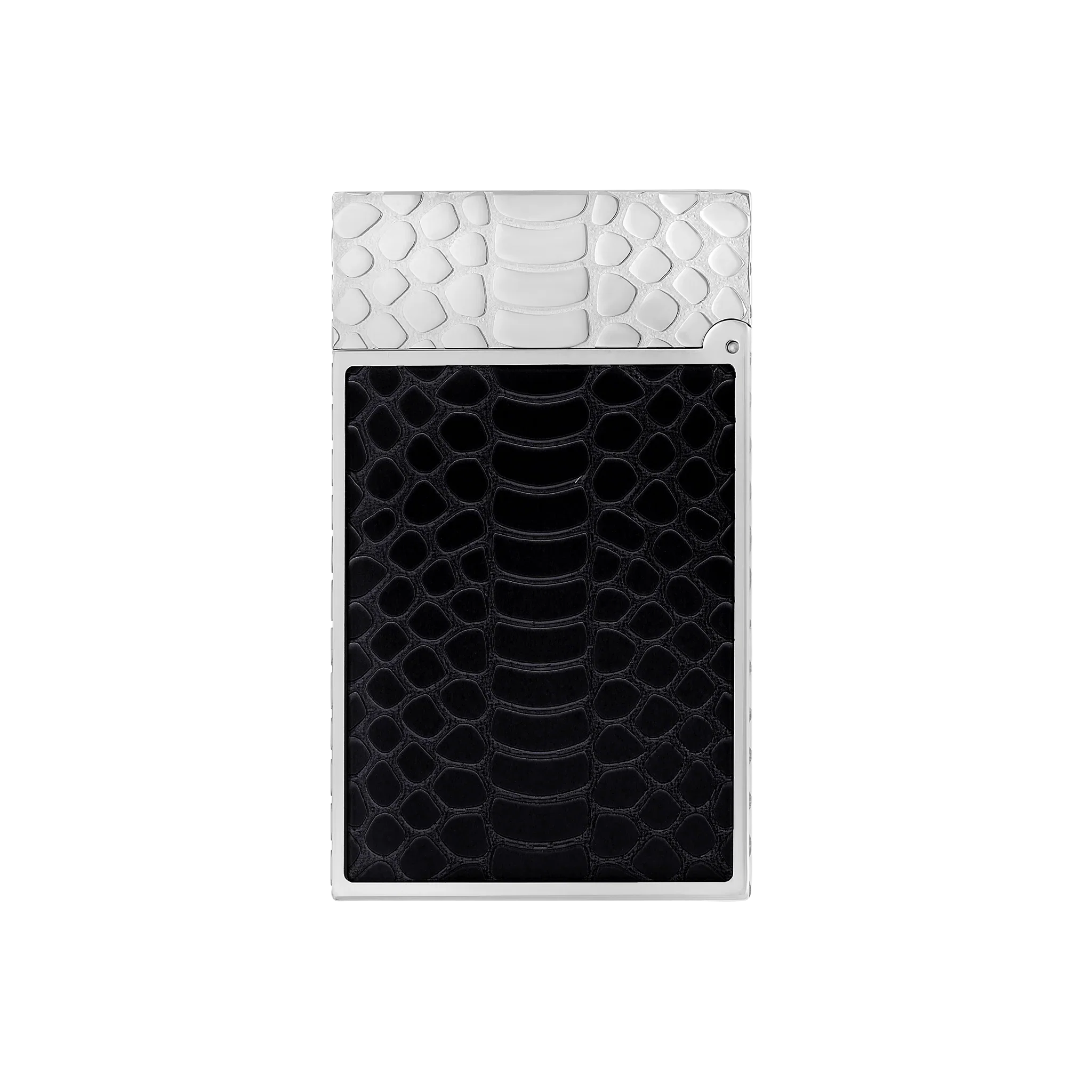 S.T. DUPONT Ligne 2 Guilloche Snake Skin Black Lacquer Lighter/Briquet C16079