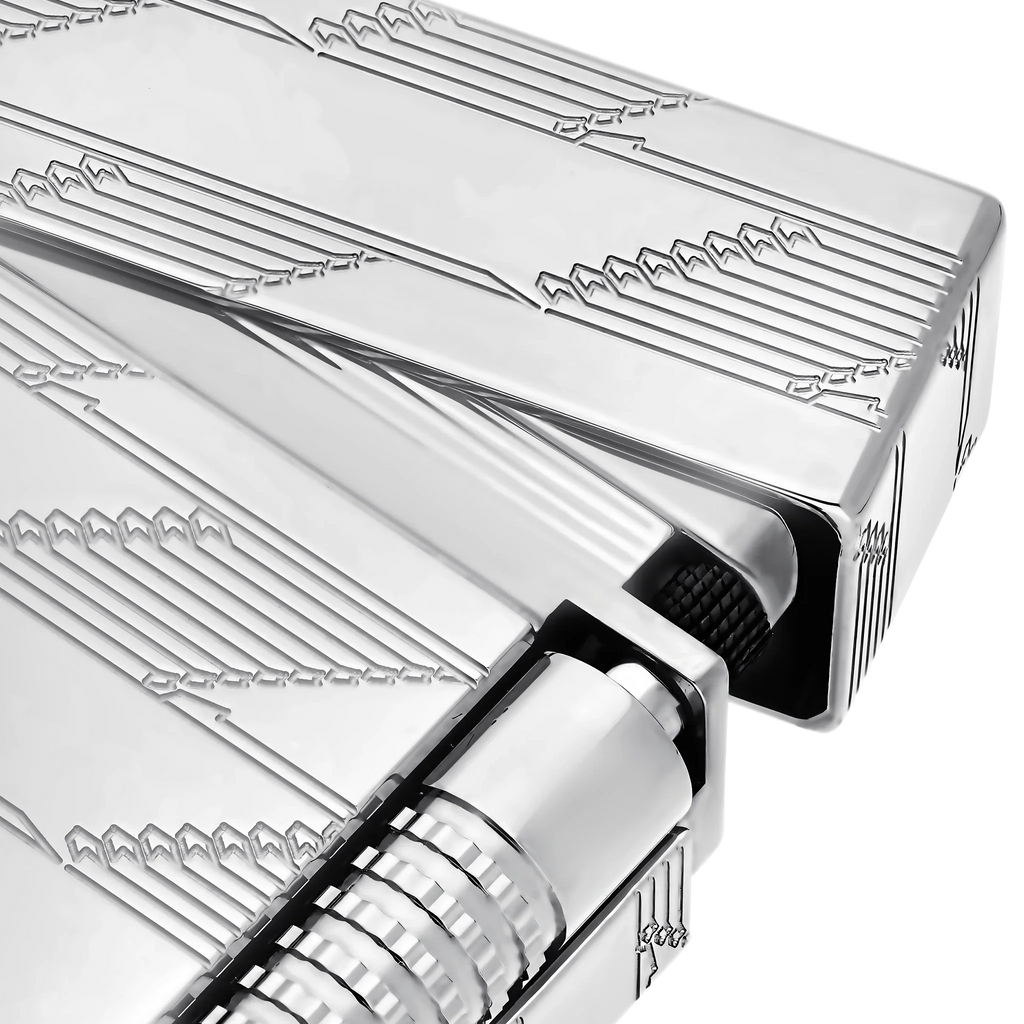 S.T. Dupont Le Grand Guilloche Monogram 1872 Palladium Lighter/Briquet C23180