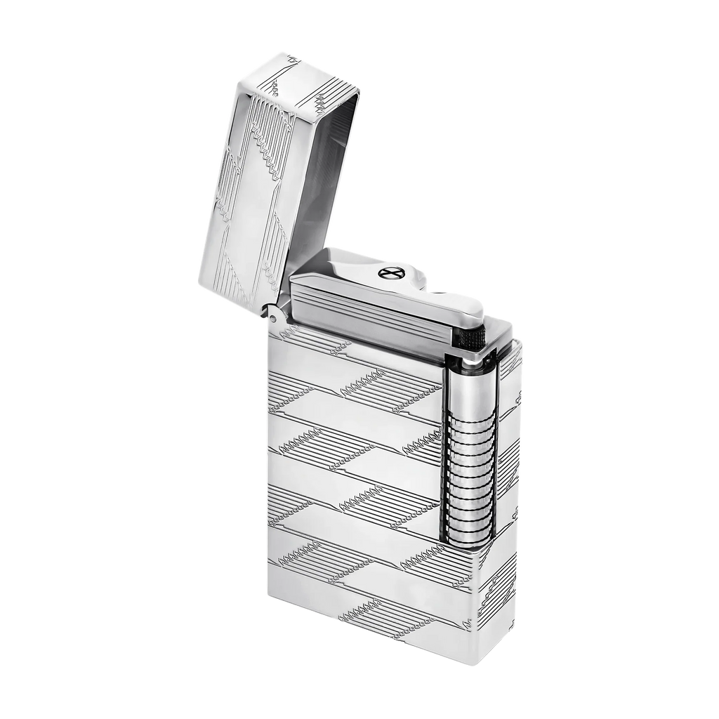 S.T. Dupont Le Grand Guilloche Monogram 1872 Palladium Lighter/Briquet C23180