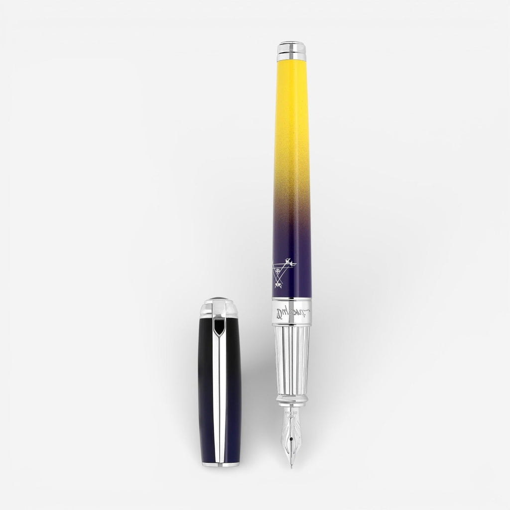 S.T. Dupont Line D Montecristo la Nuit Blue Fountain Pen (M) 410135L