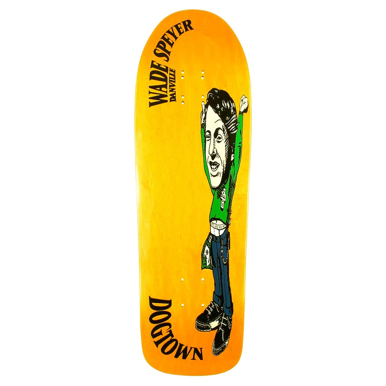 Dogtown Skateboard Deck Wade Speyer Victory Re-Issue Yellow 9.75" x 31.375"