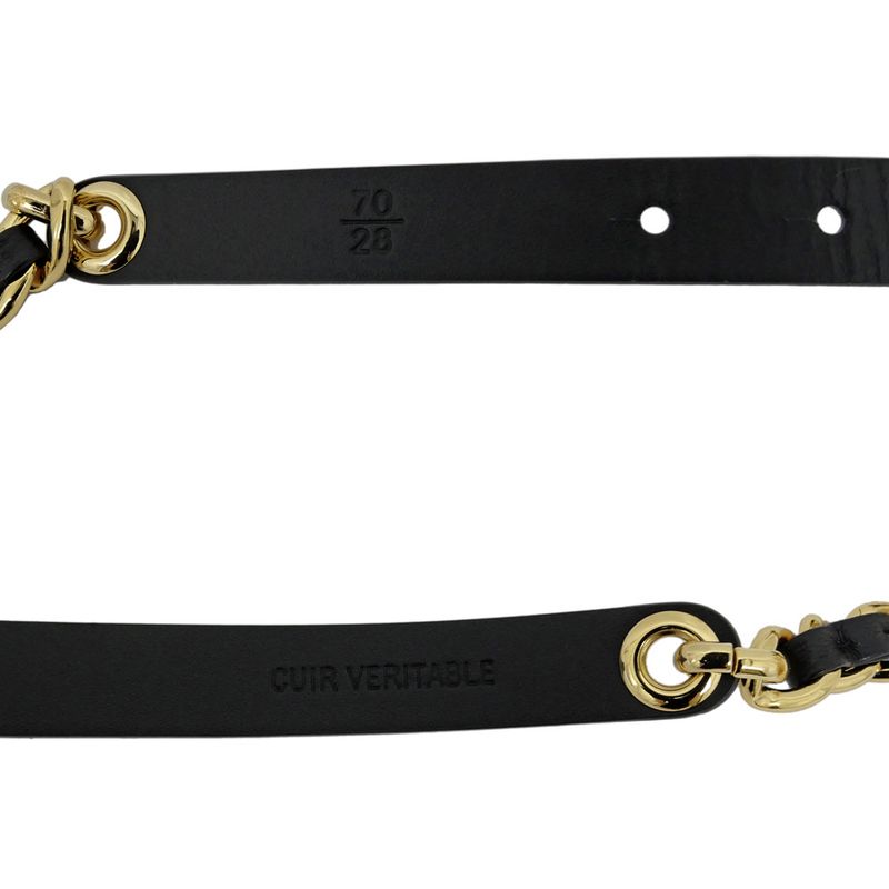 Chanel Chain Belt Black Gdhardware Aaa436 Coco Mark 70 28